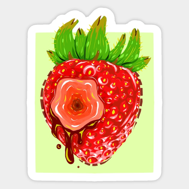 Strawberry Lumps Sticker by Daisesprout